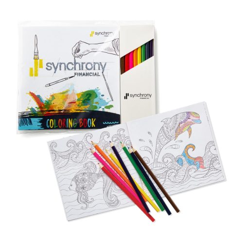 7" Adult Coloring Book & 8-Color Pencil Set 7" Adult Coloring Book & 8-Color Pencil Set