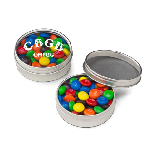 Window Tin with Candy Coated Chocolate Window Tin with Candy Coated Chocolate