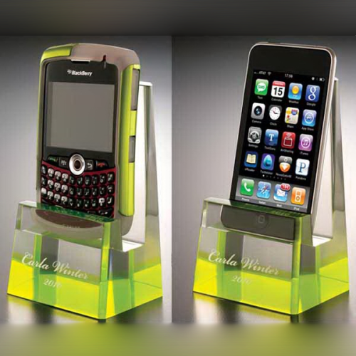 Lucite Stand with Colored Bottom Lucite Stand with Colored Bottom