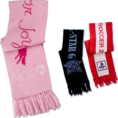 Jacquard Knit Fringe Scarf Jacquard Knit Fringe Scarf