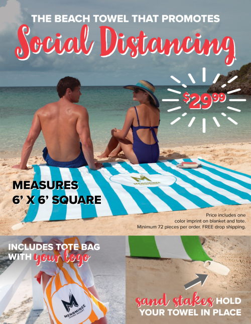 Social Distancing Beach Towel