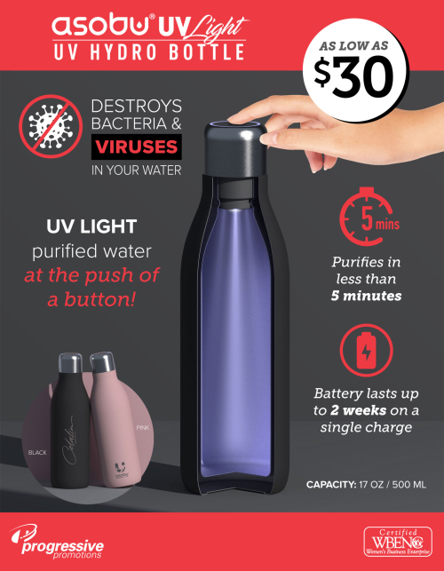 UV Light Water Bottle